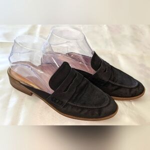 Cynthia Rowley Prescott Women's Classic Black Slip On Mules Loafers Shoes 8M